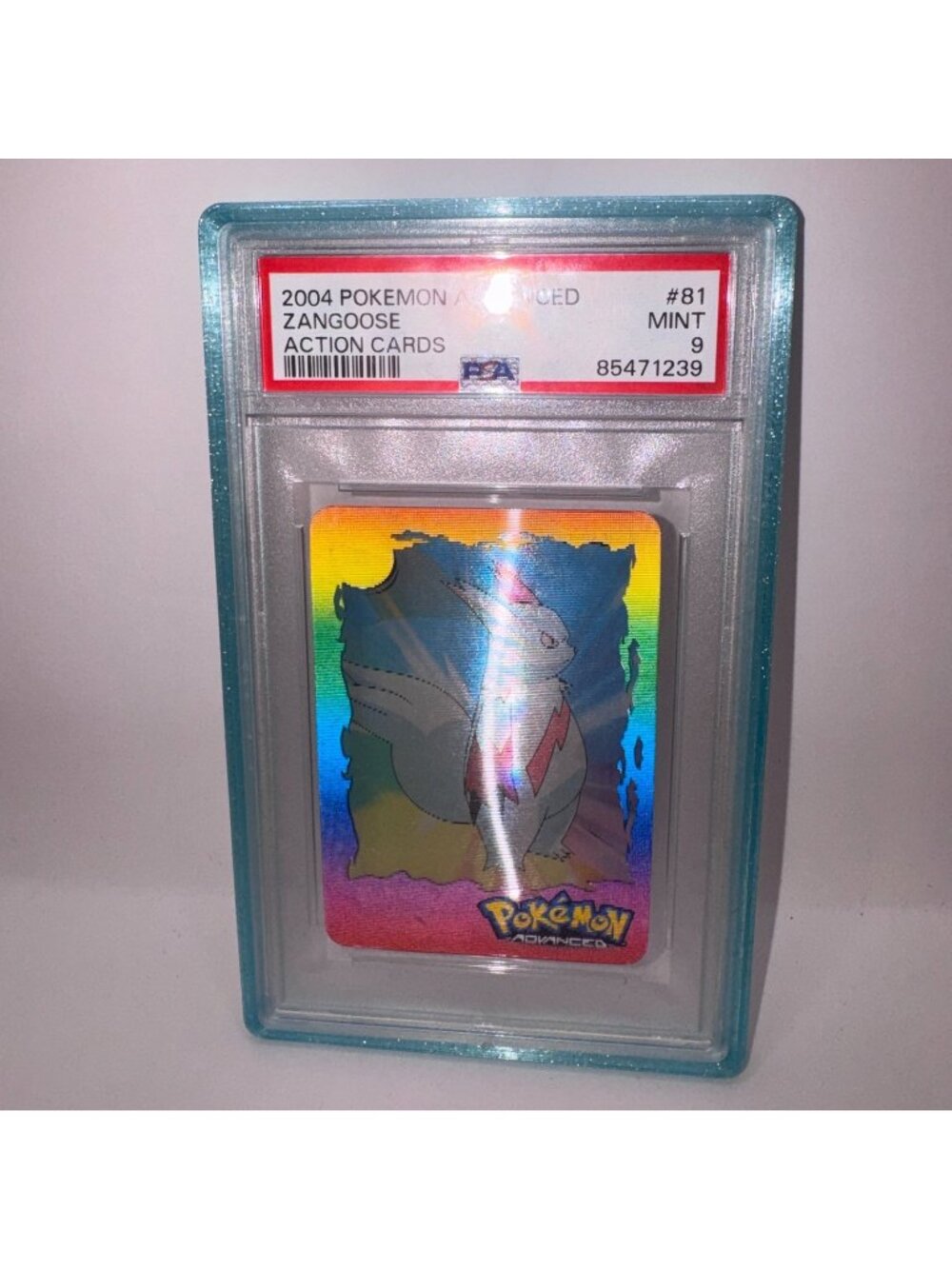 PSA 9 Mint 2004 Pokémon Action Card Zangoose Lenticular LOW POP